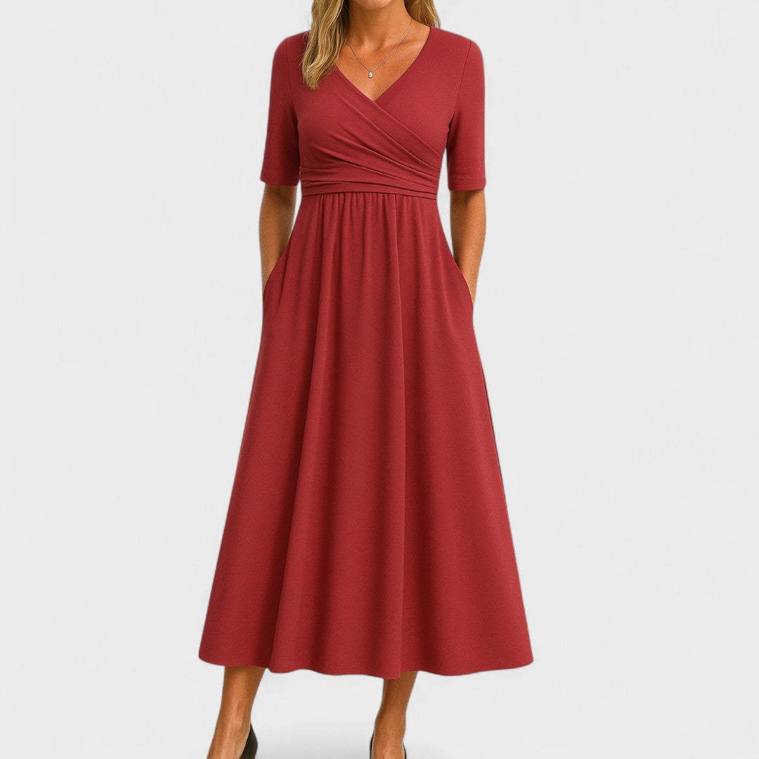 Red dress on a white background