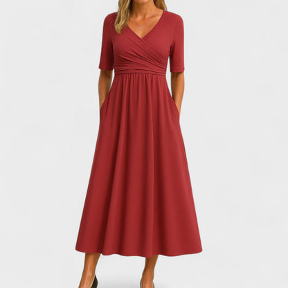 Red dress on a white background