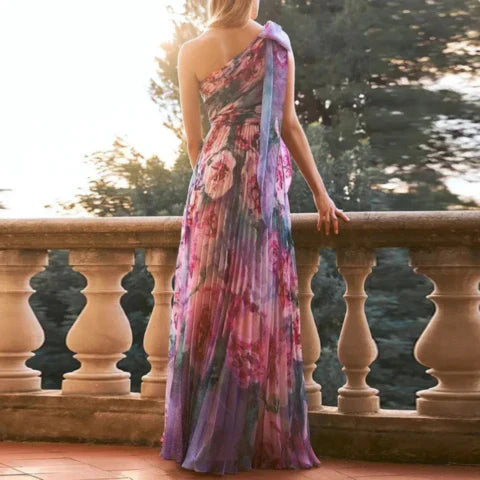 Elegant Wedding Guest Floral Maxi Dress