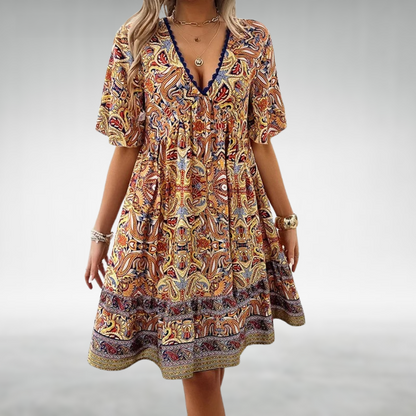 Elegant Bohemian Summer Mini Dress for Women