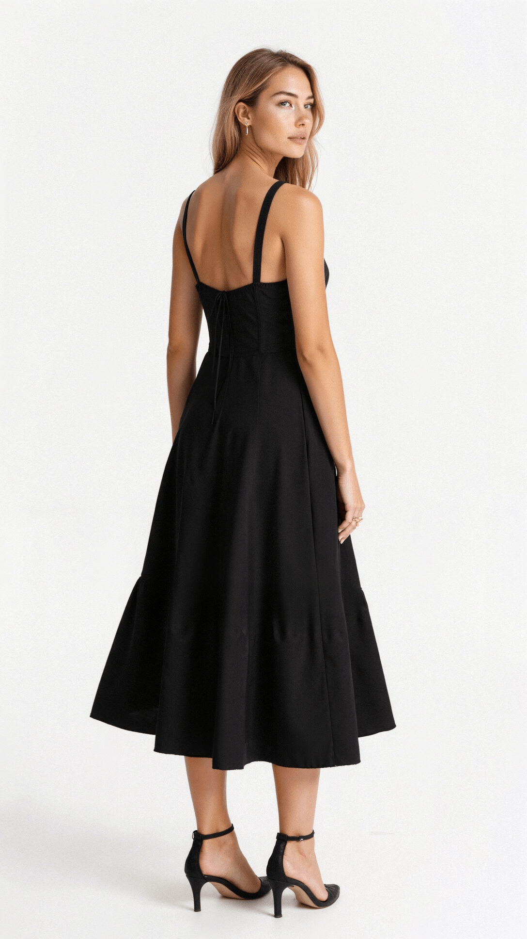 Elegant Floral Corset Midi Dress for Women