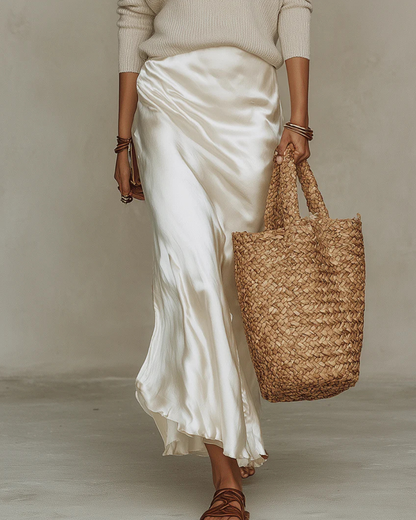 Elegant V-Neck Sweater Maxi Dress for Women