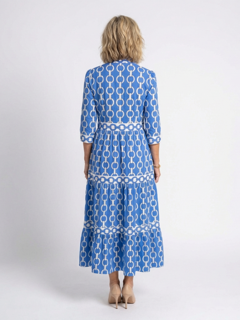 Elegant Long Sleeve A-Line Maxi Dress