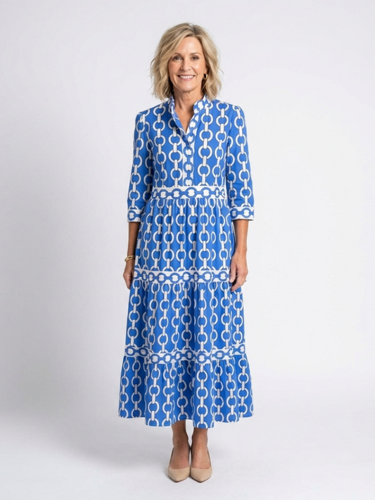 Elegant Long Sleeve A-Line Maxi Dress