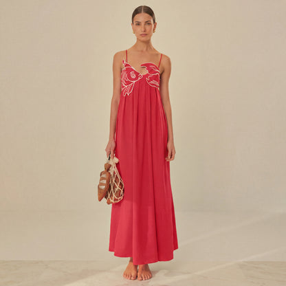 Embroidered Maxi Summer Dress (Women)