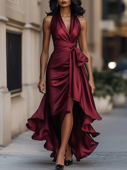 Elegant Halter Evening Maxi Dress for Women