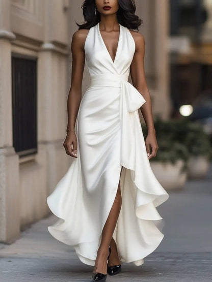 Elegant Halter Evening Maxi Dress for Women