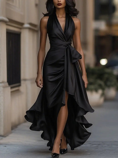 Elegant Halter Evening Maxi Dress for Women
