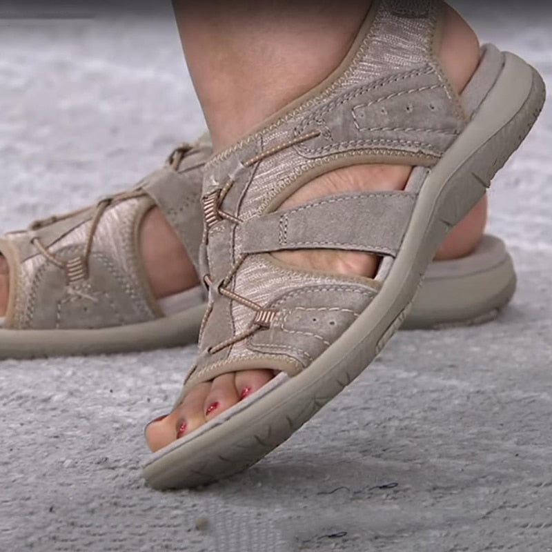 Comfortable Walking Sandals with Velcro Straps for Women