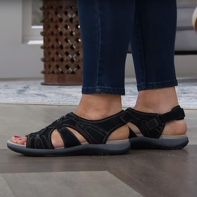 Comfortable Walking Sandals with Velcro Straps for Women