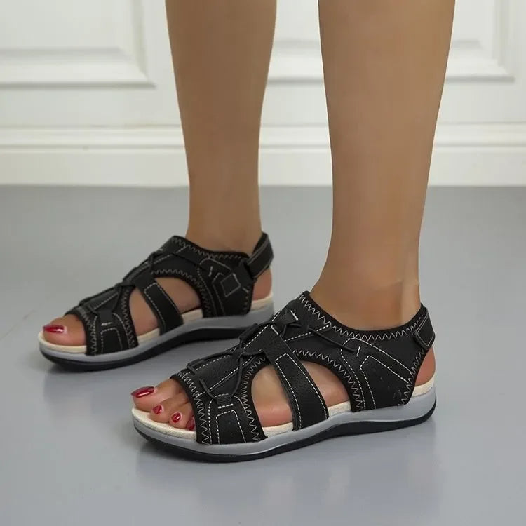 Comfortable Walking Sandals with Velcro Straps for Women