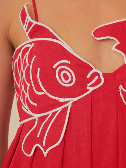 Embroidered Maxi Summer Dress for Women